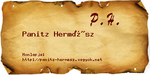 Panitz Hermész névjegykártya
